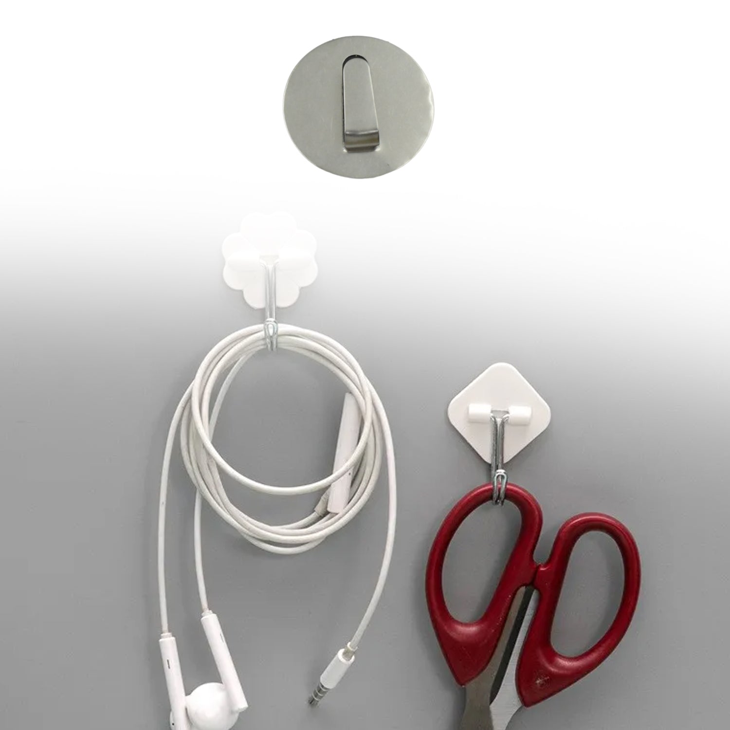 Multipurpose wall hooks with steel finish Multipurpose wall hooks with steel finish